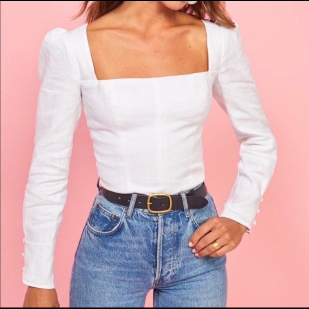 ISO: Reformation Fillmore Linen Blouse